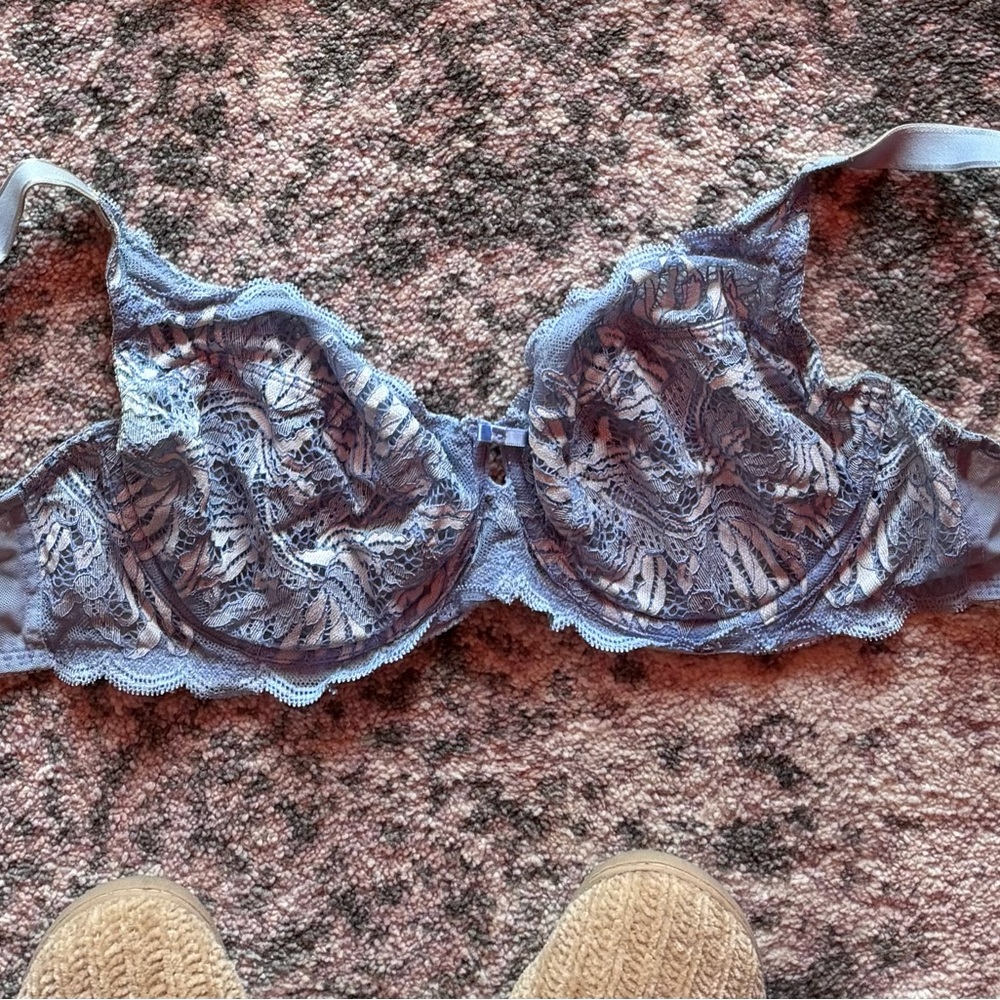 Paramour Lace Underwire Bra in Light Blue